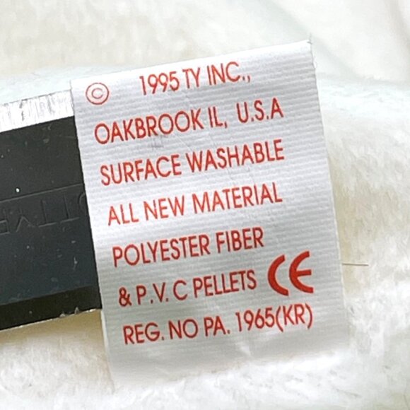 TY Beanie Baby Spooky Ghost 1995 Halloween Beanbag Plush Stuffed Toy 4th Gen Tag - Picture 6 of 9